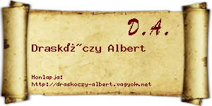 Draskóczy Albert névjegykártya